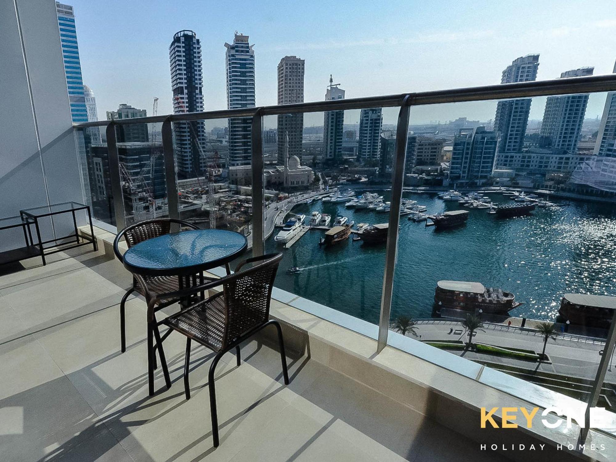 Sophisticated One Bedroom With Full Marina View Dubai Luaran gambar
