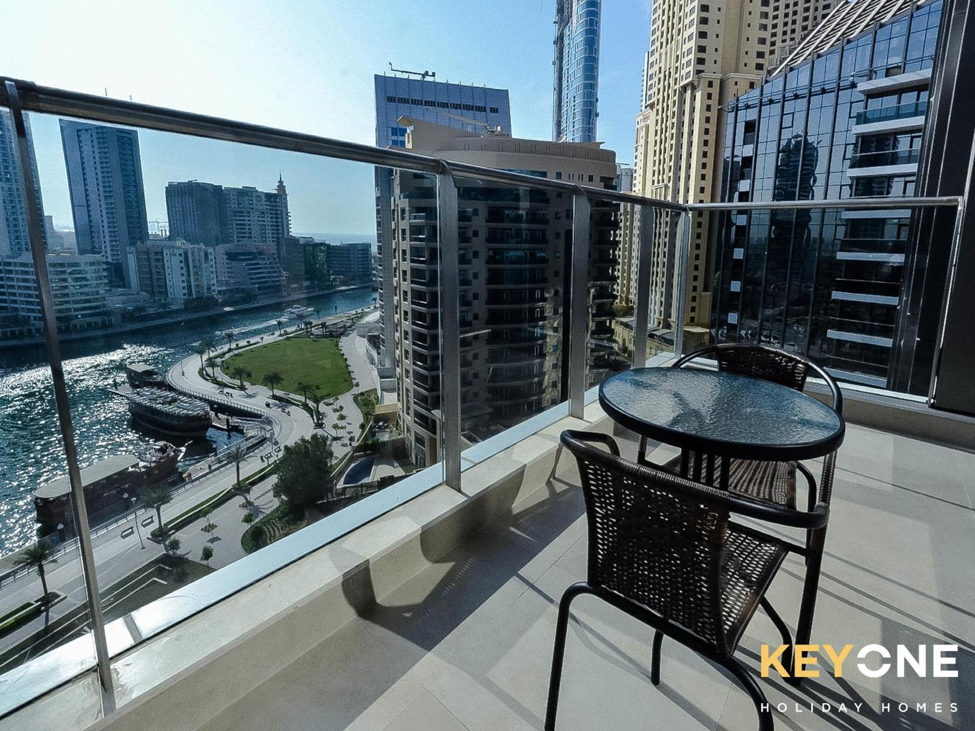 Sophisticated One Bedroom With Full Marina View Dubai Luaran gambar